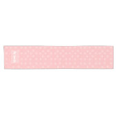 Stars on Pink Monogram or Nameカスタム ショートテーブルランナー (横)
