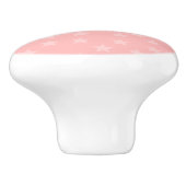 Stars on Pink Monogram or Nameカスタム セラミックノブ (側面)