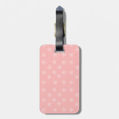 Stars on Pink Monogram or Nameカスタム ラゲッジタグ (裏面縦)