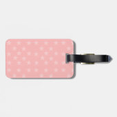 Stars on Pink Monogram or Nameカスタム ラゲッジタグ (裏面横)