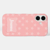 Stars on Pink Monogram or Nameカスタム Case-Mate iPhoneケース (裏面 (横))