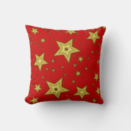 Stars on Red background Pillow クッション