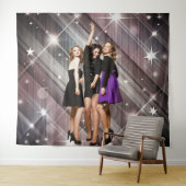 Stars Party 90s Star Shot Backdrop タペストリー (インサイチュ(横))