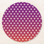 Stars Patternおもしろい透明+アイディア ラウンドペーパーコースター (正面)