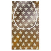 Stars Patternおもしろい透明+背景 スモールペーパーバッグ (裏面)