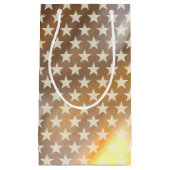 Stars Patternおもしろい透明+背景 スモールペーパーバッグ (正面)