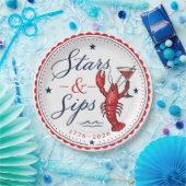 Stars & Sips アメリカ独立250周年  ペーパープレート (パーティー)