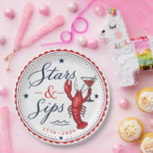 Stars & Sips アメリカ独立250周年  ペーパープレート (パーティー)