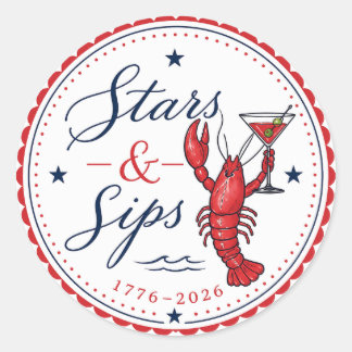 Stars & Sips アメリカ 250 7月4日パーティー ラウンドシール