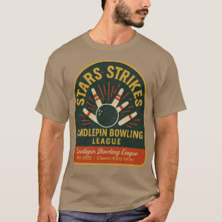 Stars & Strikes Vintage Candlepin Bowling Tシャツ
