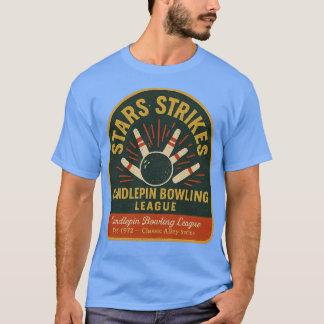 Stars & Strikes Vintage Candlepin Bowling Tシャツ