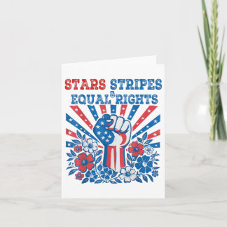 Stars Stripes And Equal Rights 4th Of July Feminis カード