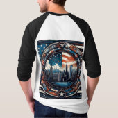 "Stars, Stripes, and Style: Trendy US-Inspired Tee Tシャツ (裏面)