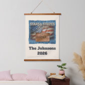 Stars & Stripes - Personalized Wall Tapestry 吊り下げ型タペストリー (寝室)