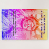 Stars, Stripes & Sunsets Lady Liberty 250th Party ジグソーパズル (横)