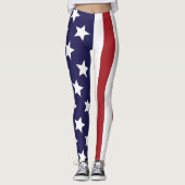 Stars Stripes USA レギンス (正面)