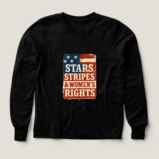 Stars, Stripes & Women’s Rights Distressed Flag (デザイン正面)