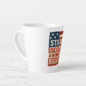 Stars, Stripes & Women’s Rights Distressed Flag カフェラテマグ (左アングル)