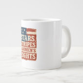 Stars, Stripes & Women’s Rights Distressed Flag ジャンボコーヒーマグカップ (正面右)