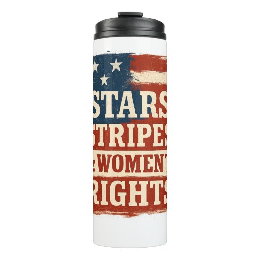Stars, Stripes & Women’s Rights Distressed Flag タンブラー (正面)