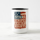 Stars, Stripes & Women’s Rights Distressed Flag マグカップ (中央)