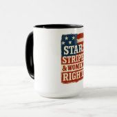 Stars, Stripes & Women’s Rights Distressed Flag マグカップ (正面左)