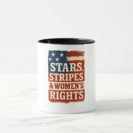 Stars, Stripes & Women’s Rights Distressed Flag マグカップ