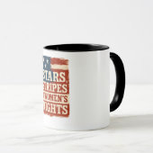 Stars, Stripes & Women’s Rights Distressed Flag マグカップ (正面右)