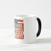 Stars, Stripes & Women’s Rights Distressed Flag モーフィングマグカップ (正面右)