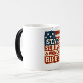 Stars, Stripes & Women’s Rights Distressed Flag モーフィングマグカップ (正面左)
