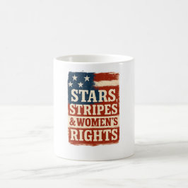 Stars, Stripes & Women’s Rights Distressed Flag モーフィングマグカップ