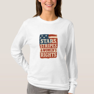 Stars, Stripes & Women’s Rights Distressed Flag Tシャツ