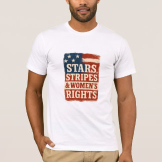 Stars, Stripes & Women’s Rights Distressed Flag Tシャツ