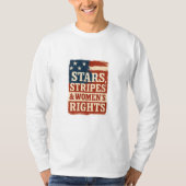 Stars, Stripes & Women’s Rights Distressed Flag Tシャツ (正面)