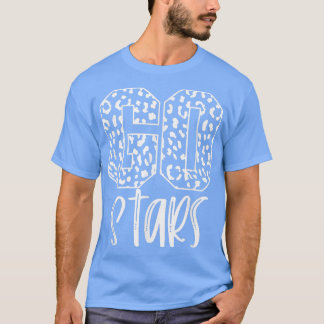 Stars Team Mascot School Spirit Game Night Leopard Tシャツ