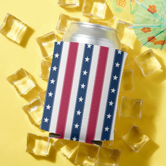 Stars USAストライプとの垂直 缶クーラー (インサイチュ 夏)