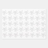 Stars Wrapping Paper Flat Sheet Set of 3 ラッピングペーパーシート (正面2)