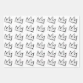 Stars Wrapping Paper Flat Sheet Set of 3 ラッピングペーパーシート (正面)