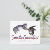 StarsAndStripesCatsはがき ポストカード (スタンド正面)