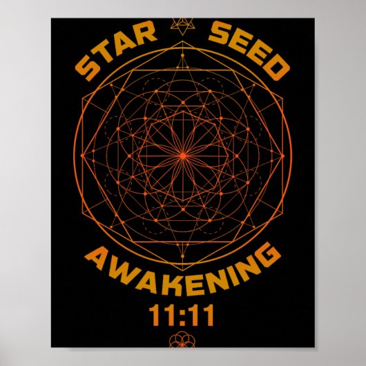 Starseed Awakening 1111 Sacred Geometry  ポスター (正面)