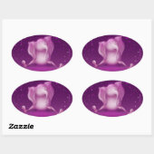 Starshine象のステッカー 楕円形シール (シート)