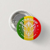 STARSHIPの音及び録音ボタン(Rastafarian) 缶バッジ (正面&裏面)