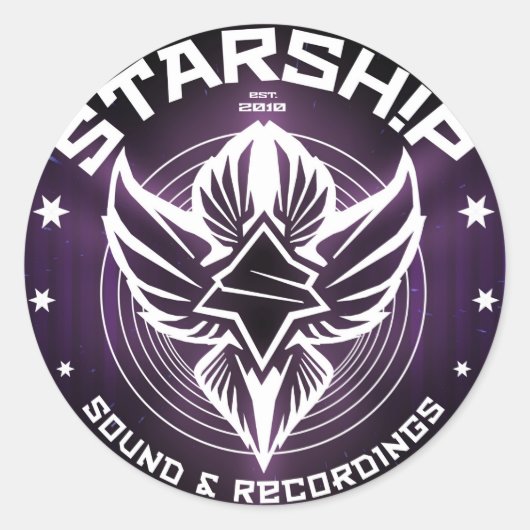 STARSHIPサウンド&レコーディング・ステッカー ラウンドシール (正面)