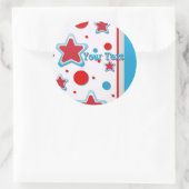 StarsNstripes_大、3インチ（6枚） ラウンドシール (バッグ)