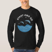 Start and Go! - Cute Dolphins Tシャツ (正面)