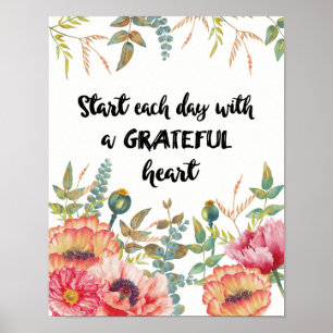 Start Each Day with a Grateful Heart ポスター