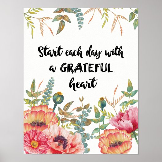 Start Each Day with a Grateful Heart ポスター (正面)