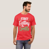 Start Eatinghe Lentils Food Sayings Lentil boy Tシャツ (正面フル)