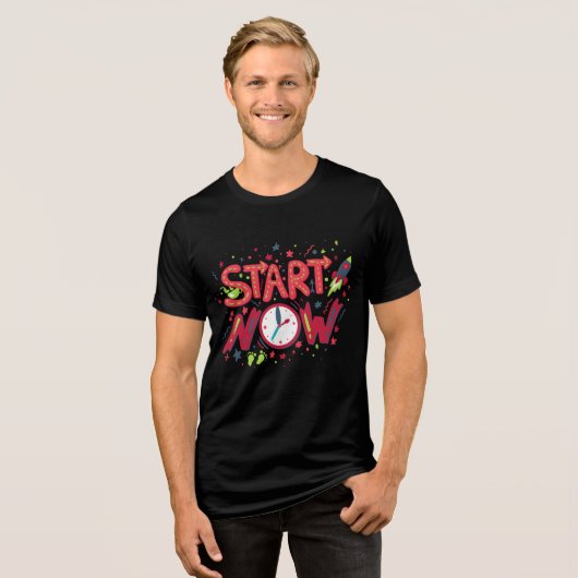 Start Now Tシャツデザイン トライブレンドＴシャツ (正面全面)