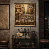 Start of Route 66 Chicago Illinois Centennial ポスター